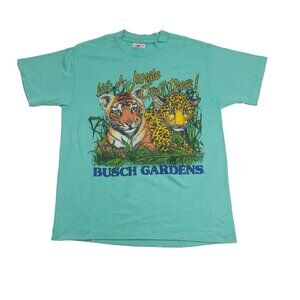 Vtg 90s Busch Gardens Tiger Cubs Graphic T Shirt It's a Jungle M Soft Tee Jays